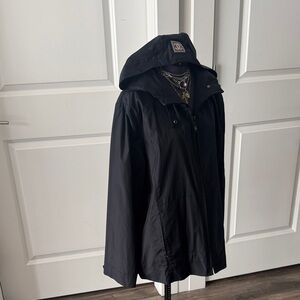 Chanel sports vintage black hooded windbreaker 80/90s est small